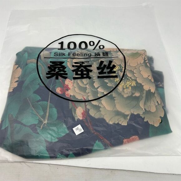 Floral Faux Silk Polyester Scarf Multicolor Floral Spring Shawl Wrap Scarf - Picture 7 of 16